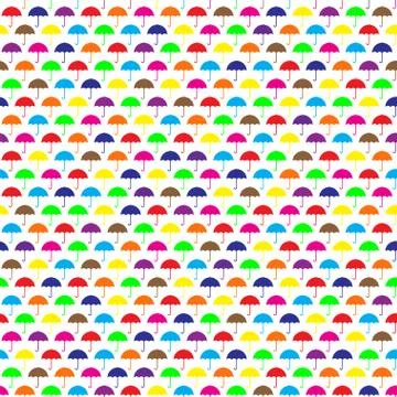 Umbrellas seamless pattern Stock Illustration