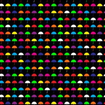 Umbrellas seamless pattern Stock Illustration