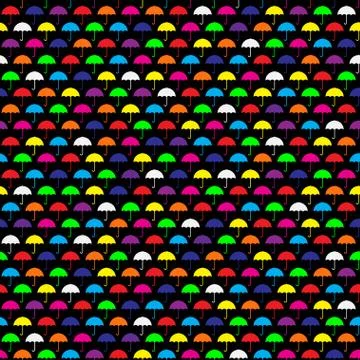 Umbrellas seamless pattern Stock Illustration