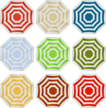 Umbrellas set Stock Illustration