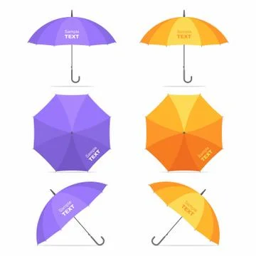 Umbrellas set Stock Illustration