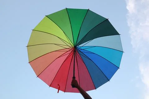 Umbrellas in the Sky Stock Photos
