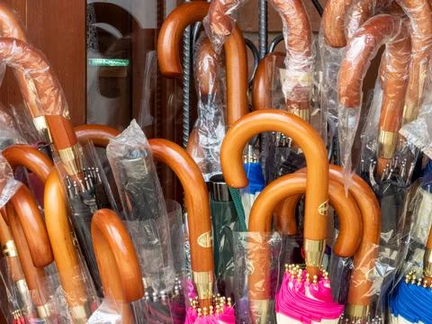 Umbrellas in a store Stock Photos