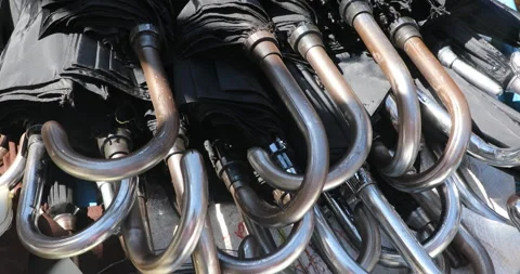 Umbrellas on a Table Stock Footage 324497754