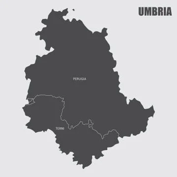 Umbria region map Stock Illustration