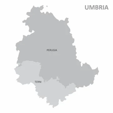 Umbria region map Stock Illustration