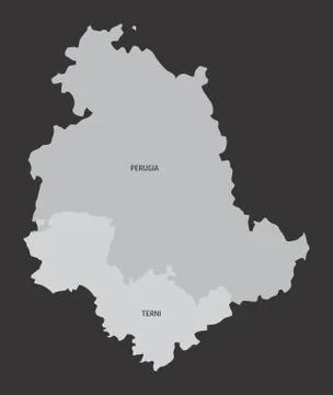 Umbria region map Stock Illustration