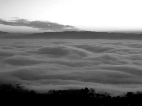 Umbrian valley covered by clouds. Stock Footage 155213829
