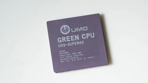 UMC Green CPU Stock Footage 296092310