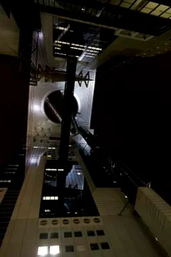 Umeda sky building seen from below  in osaka, japan. Stock Photos
