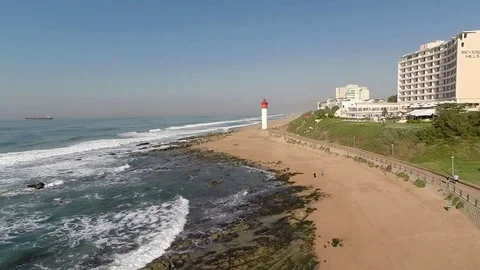 Umhlanga Lighthouse Stock Footage 76386538