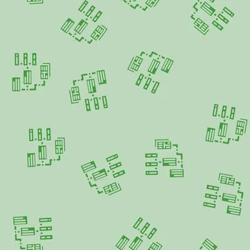 Uml diagrams analyst glyph vector seamless pattern Stock Illustration