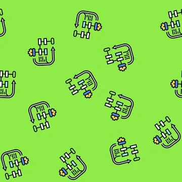 Uml diagrams analyst vector seamless pattern Stock Illustration