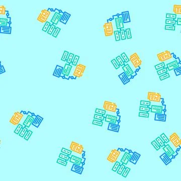 Uml diagrams analyst vector seamless pattern 스톡 일러스트