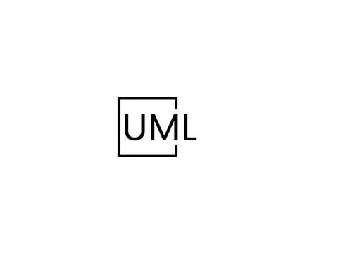 UML letter initial logo design vector illustration Stock Illustration