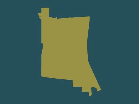 Umm Salal, Qatar. Solid color shape Stock Illustration