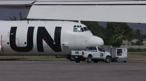 UN Cargo Plane Stock Footage 22331079