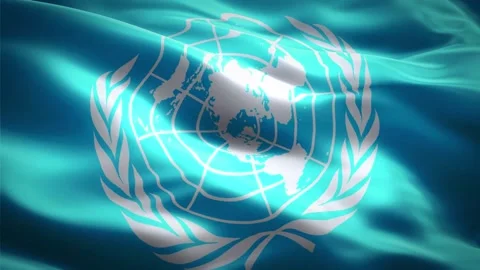 UN Flag Stock Footage 235854896
