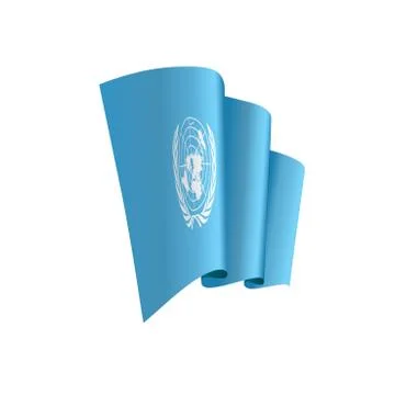 UN flag, vector illustration Stock Illustration