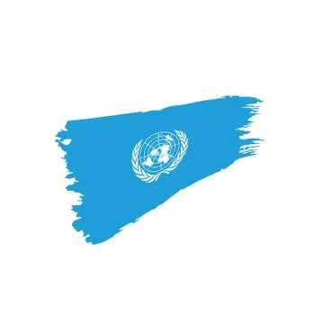 UN flag, vector illustration Illustrazione stock
