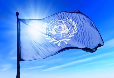 Un flag waving on the wind Stock Illustration