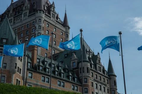U.N.  flags, Stock Photos
