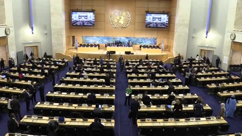UN human rights chief on Middle East conflict: "States are flirting with unmitig 스톡 동영상 331438418