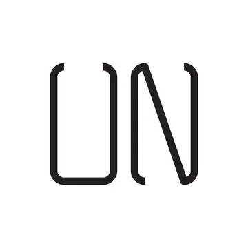 Un initial letter vector logo icon Illustrazione stock