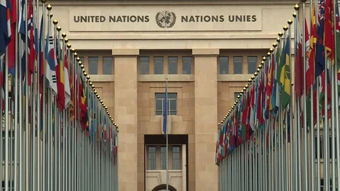 UN office at Geneva Stock Footage