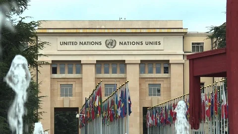 UN office at Geneva Stock Footage 113677593