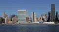 UN Plaza, East River Waterfront, NYC Skyline Empire State Building New York City HD Footage