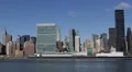 UN Plaza, East River Waterfront, NYC Skyline Empire State Building New York City HD Footage
