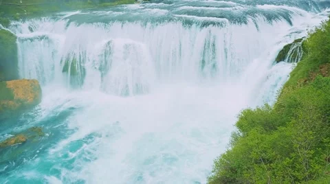 Una river waterfall flow Stock Footage 65261442