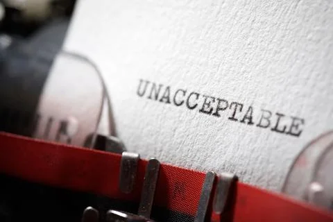 Unacceptable concept view Stock Photos