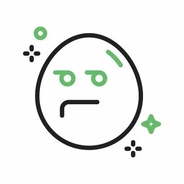Unamused Face icon vector image. Stock Illustration