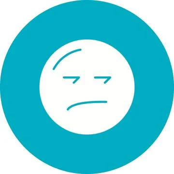 Unamused Face icon vector image. Illustrazione stock