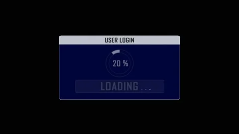 UNAUTHORIZED ACCESS with Alpha Matte, Animation, Background, Loop Vídeo Stock 157344446