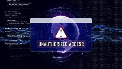 UNAUTHORIZED ACCESS and Earth Connections Network, Animation, Background, Loop Stock Footage 212256307