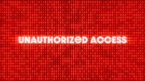 Unauthorized Access, computer system is hacked. Stock Footage 303083918
