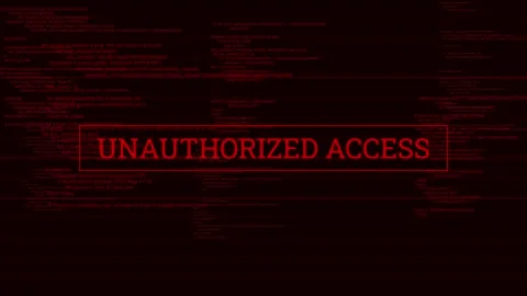 Unauthorized access cyber security hacking data information error to system Stock Footage 305294243
