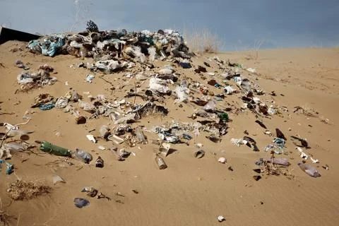 Unauthorized garbage dump Stock Photos