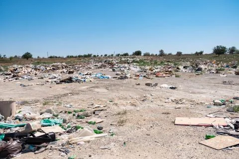 Unauthorized garbage dump Stock Photos