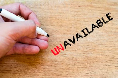 Unavailable text concept Foto stock
