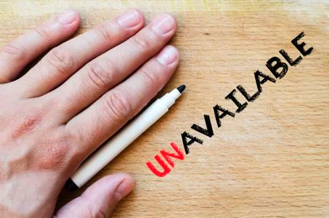 Unavailable text concept Stock Photos