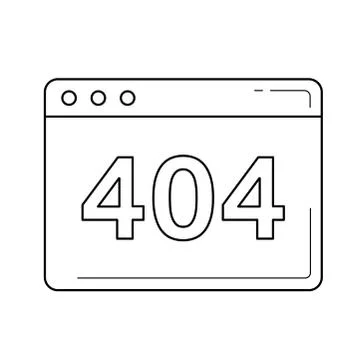 Unavailable website line icon. イラスト素材