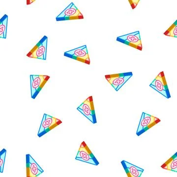 Unbalanced diet isometric icon seamless pattern Stock Illustration