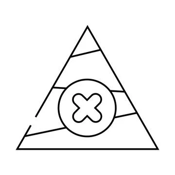 Unbalanced diet line icon vector illustration Stock Illustration