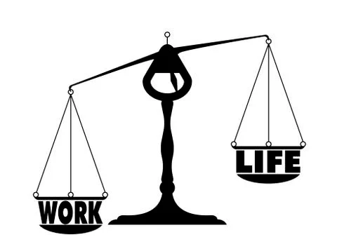 Unbalanced work life Stock Illustration