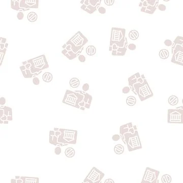 Unbanked finance glyph seamless pattern Illustrazione stock