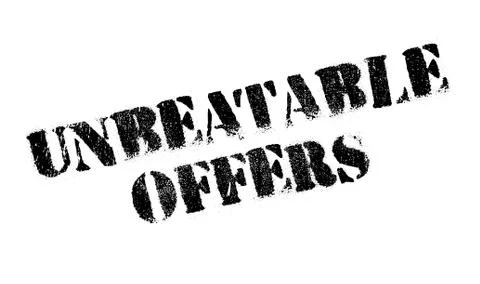 Unbeatable Offers rubber stamp Stock Illustration